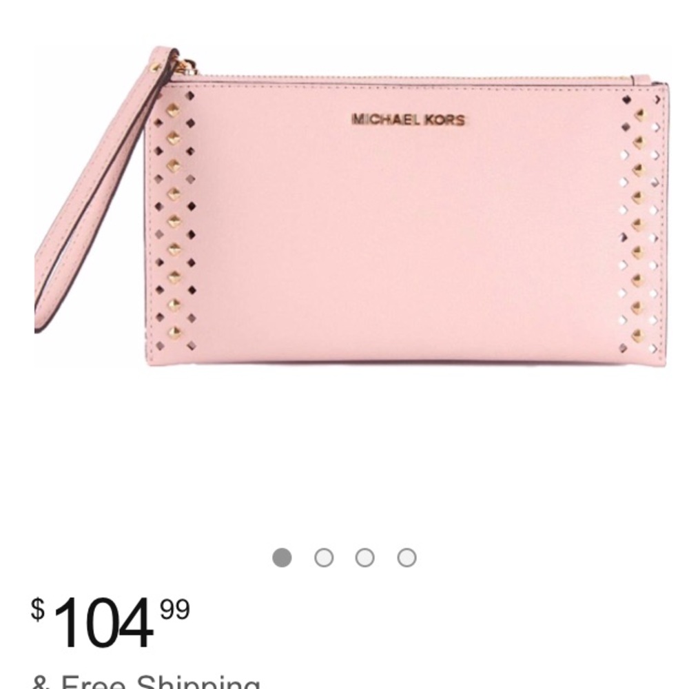 $50 Michael Kors pink w/gold stud wrist brand new